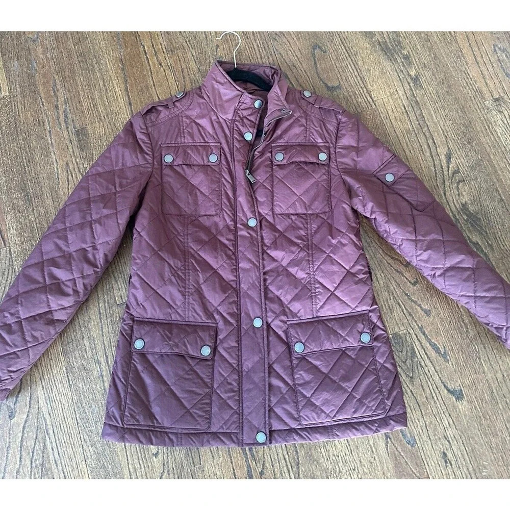 Pendleton Burgundy Quilted Jacket SZ Small WOMENS FANTASTIC Condition